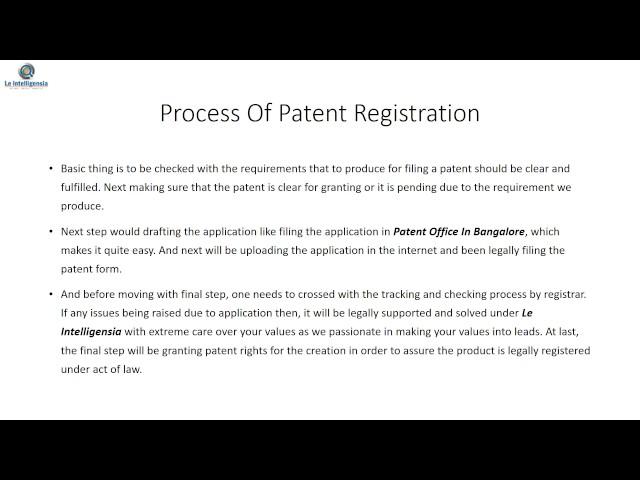 Patent Office In Bangalore Le Intelligensia