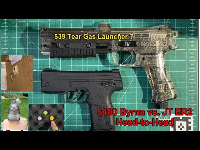 $39 JT ER2 vs. $400 Byrna Review and Testing - Is it a paintball gun or a budget tear gas launcher?