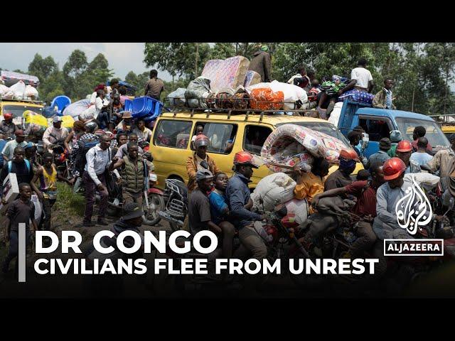 Thousands flee in eastern DR Congo as M23 rebels advance near Goma