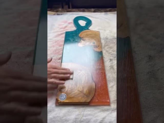 Epoxy charcuterie board #shorts #epoxy #charcuterie #woodworking #artist #resin #gift #maker #wood