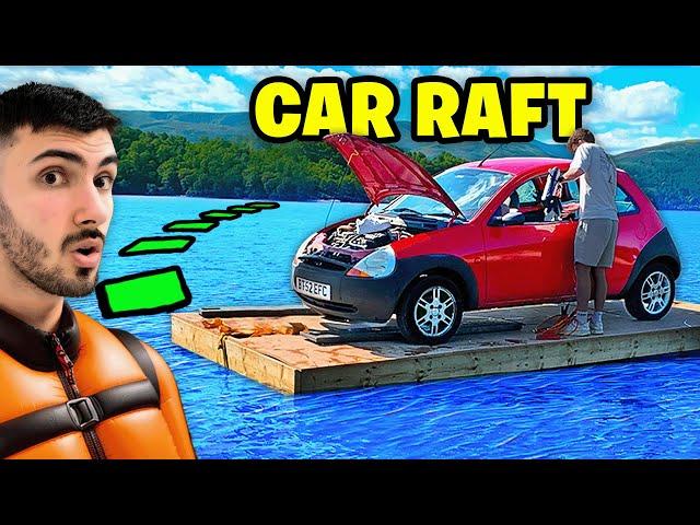 I Built a CAR RAFT & took it on a Lake...