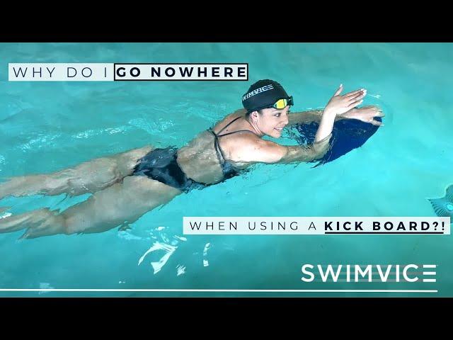 How To Move Faster When Swimming With A Kick Board! | SWIMVICE