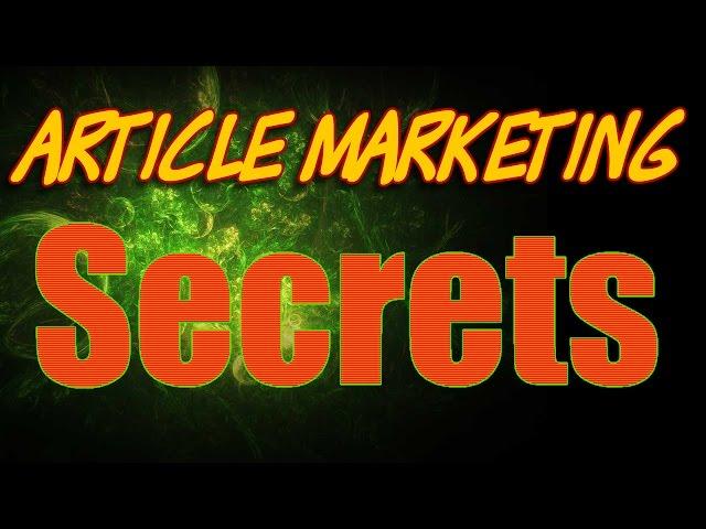 Article Marketing Secrets | Sales & Marketing Speaker | Frank Furness