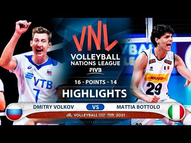 Russia vs Italy | VNL 2021 | Highlights | Dmitry Volkov vs Mattia Bottolo