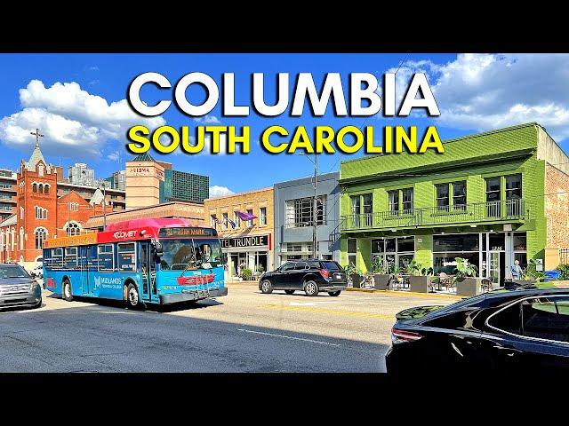 Driving in South Carolina, USA   Downtown Columbia, SC - 4K