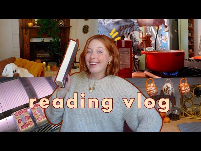 cozy reading vlog: the perfect witchy fall read & decorating for fall! 