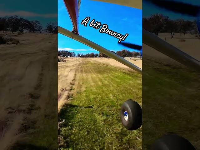Got a nice bounce on this uphill landing… #taildragger #aeronca #uphilladventure 