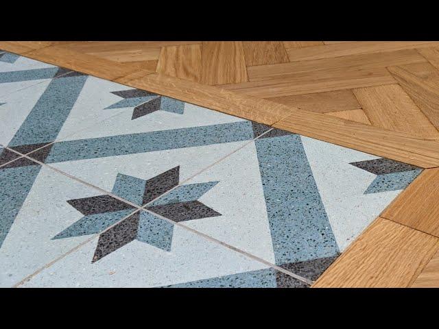 Featuring Wood Floor Transition to Tiles and Carpet | Fin Wood Ltd | Crafted for Life