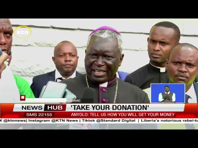 The church tells off president Ruto over donations