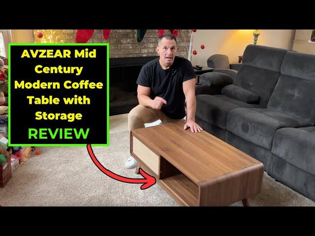 AVZEAR Mid Century Modern Coffee Table with Storage Review