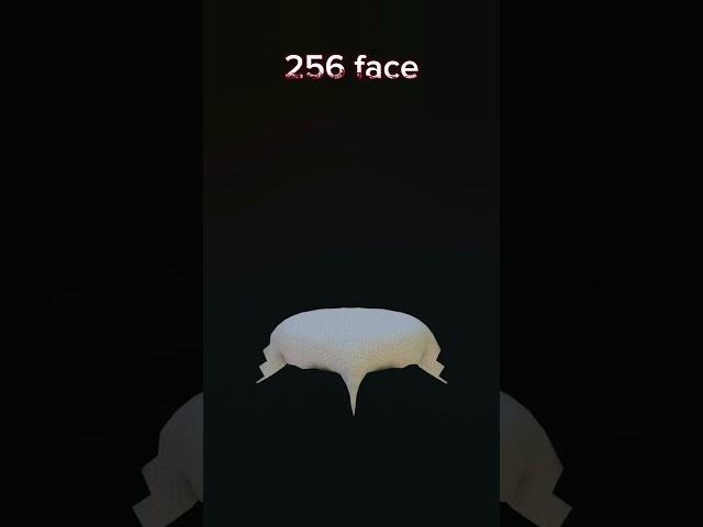 Cloth Simulation 1 to 4096 Faces #satisfying #3danimation #cloth #simulation #physics