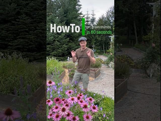 Get green thumbs in 60 seconds!  #garden #gardening #greenthumb