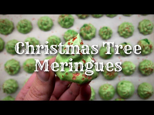 Vegan Christmas Tree Meringues