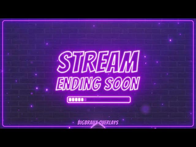 PURPLE NEON STREAM OVERLAYS PACK