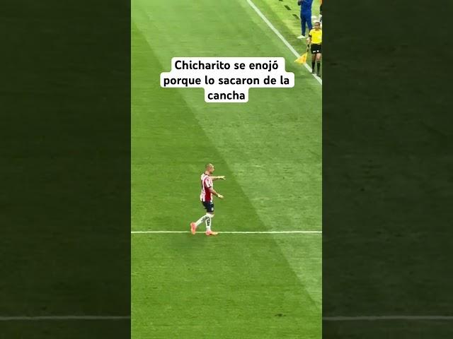 Chicharito Hernández se molestó cuando vio que lo iban a sacar de la cancha en el Chivas vs Mazatlán