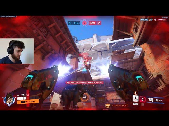 top 0.1% TRACER in OW 2 - DAFRAN TRACER SEASON 16 GAMEPLAY