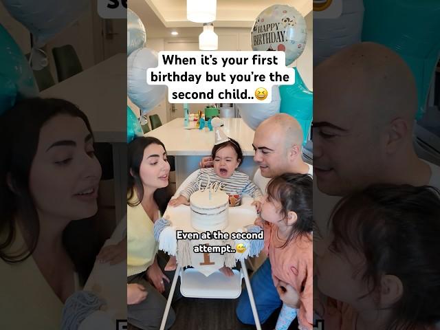 What happens when you celebrate your first birthday with your older sibling!