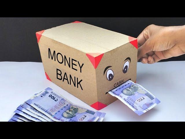 How to make cardboard money bank | Personal cash saving bank | DIY money bank