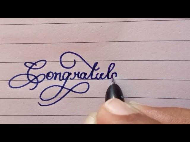 Calligraphy writing using normal pen || Handwriting tutorial #handwriting #cursive #calligraphy