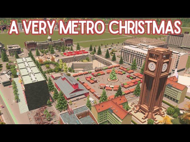 Adding in the big metro to Cider River | Cities Skylines