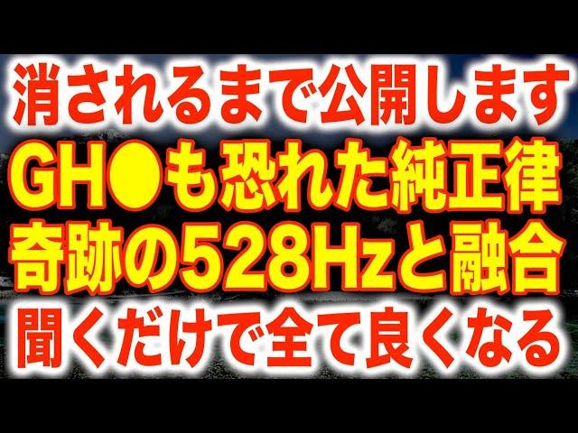 魔法の純正律528Hzです。消される前に聞いて下さい。超有料級の音源を無料で公開。普通は聞けない魔法の周波数です。　ある人は数万円で販売している特殊な周波数です。聞くだけで全て良くなる(@0341)