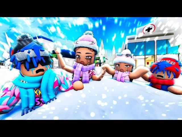 SURVIVING A SNOW STORM WITH BABY RAY & YKM.. (Brookhaven RP)