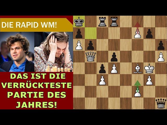 Einfach nur ABSURD | Carlsen vs Rapport | Blitz Weltmeisterschaft 2022 Runde14