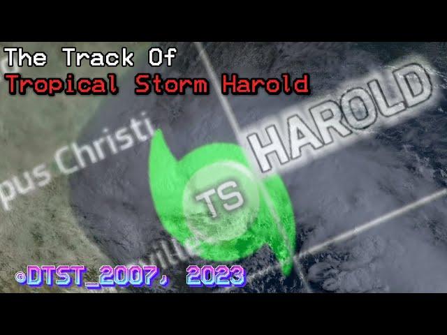 The Track Of Tropical Storm Harold (2023)