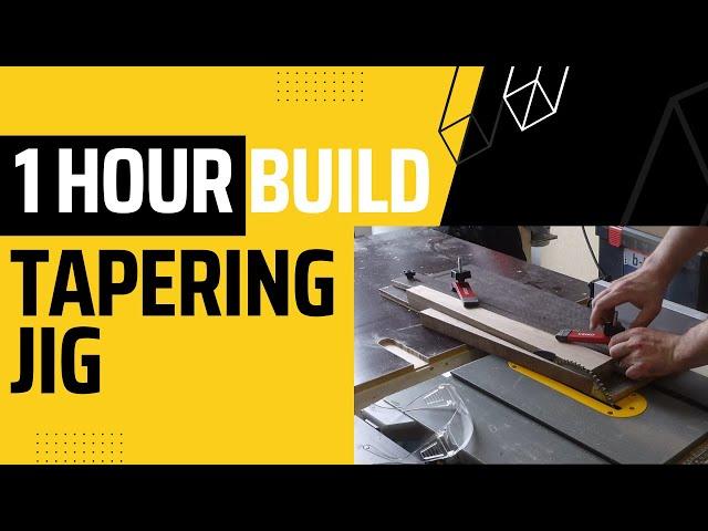 Beginner woodworker builds simple tapering jig - 1 hour build