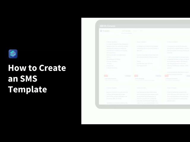 How to Create an SMS Template