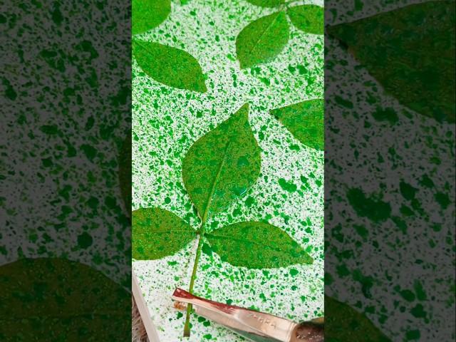 Try This  Leaf Background Painting #shorts #shortsvideo #creative #painting #leafpainting #diy#art