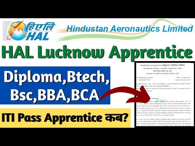 HAL Recruitment 2022, HAL Lucknow Apprentice 2022, Hindustan Aeronautics Limited Vacancy 2022