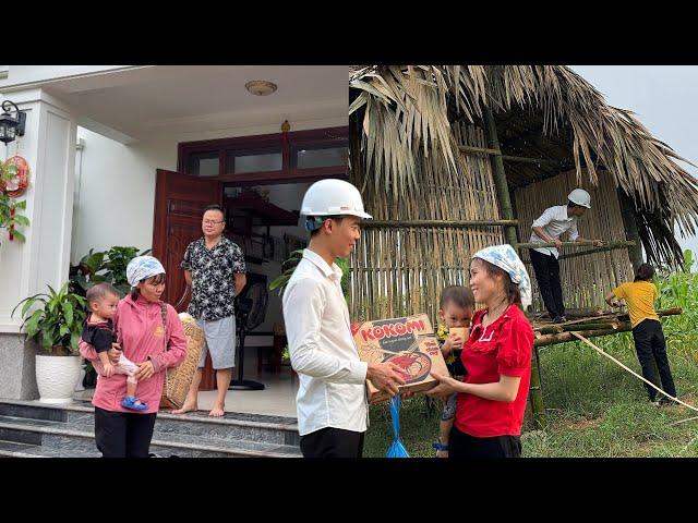 FULL VIDEO: Single Mother's new Life after being evicted, Engineer helps Building Bamboo House