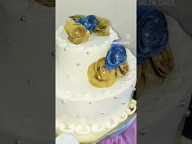 #viral #youtubeshorts #cakeshorts #fondantflowers #tiercakes