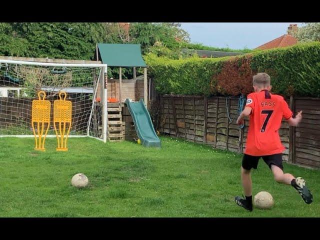 FOOTBALL TRAINING IN MY BACK GARDEN