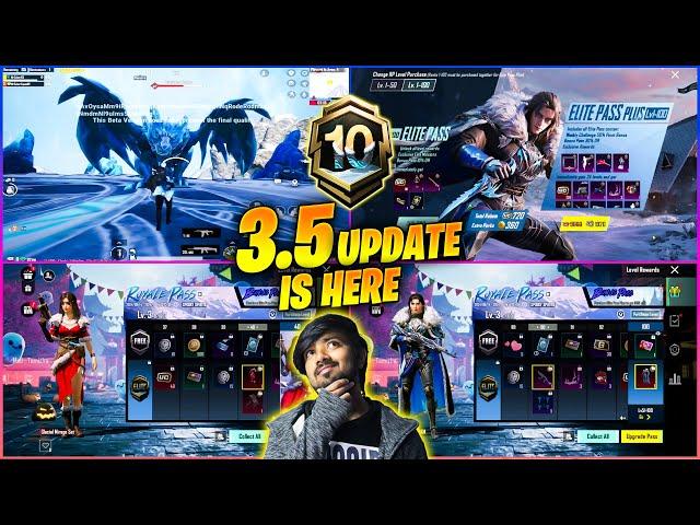  OMG !! Finally 3.5 UPDATE RELEASE DATE & A10 ROYAL PASS LEVEL 1-100 REWARDS LEAKS IN BGMI