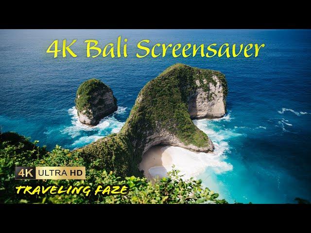 2 Hours of Flying Over Bali ~ Travel Vlog with Relaxing Music [4K] [SCREENSAVER]