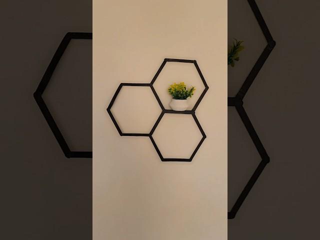 DIY Ice Cream Sticks Wall Decor #shorts #diy #walldecor #craft