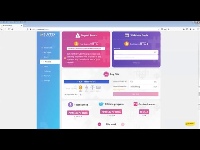Buytex - How to Deposit and Buy a Plan