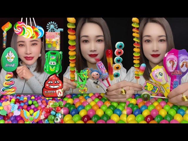 Tasting new candy surprises Asmr mukbang eating with unexpected flavors #mukbang #eating #candy