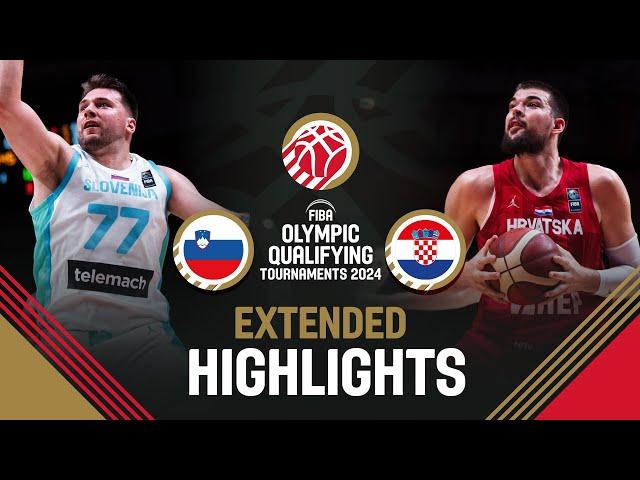 Slovenia  vs Croatia  | Extended Highlights | FIBA OQT 2024 Greece