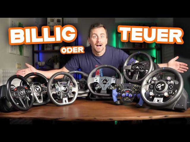 Sim Racing steering wheel comparison 2022 ► 200 to 2000 euros! [engl sub]