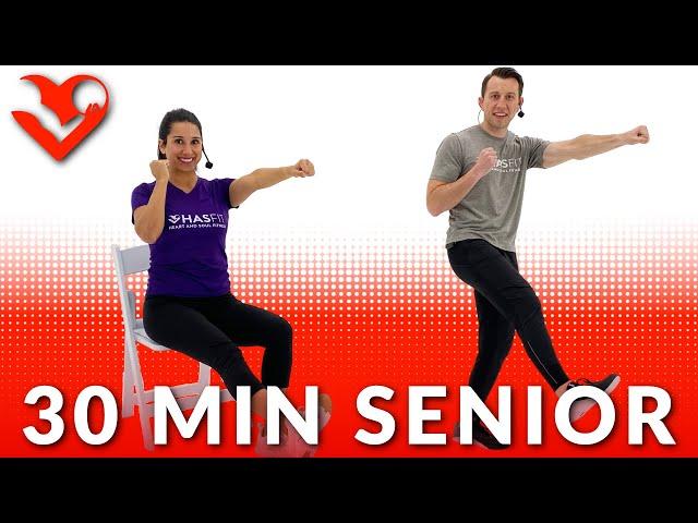 30 Min Senior Exercises at Home - Seniors Chair Exercise & Seated Elderly Workouts for Balance