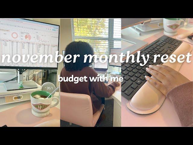 MONTHLY RESET | NOVEMBER BUDGET | Budget With Me | How to Budget for Beginners | MONETS MONEY