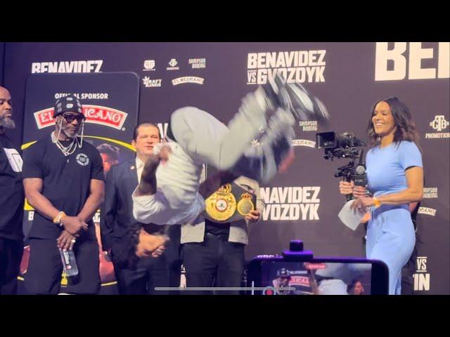 GERVONTA DAVIS BUSTS SICK BACKFLIP ON FRANK MARTIN AFTER WEIGH IN!