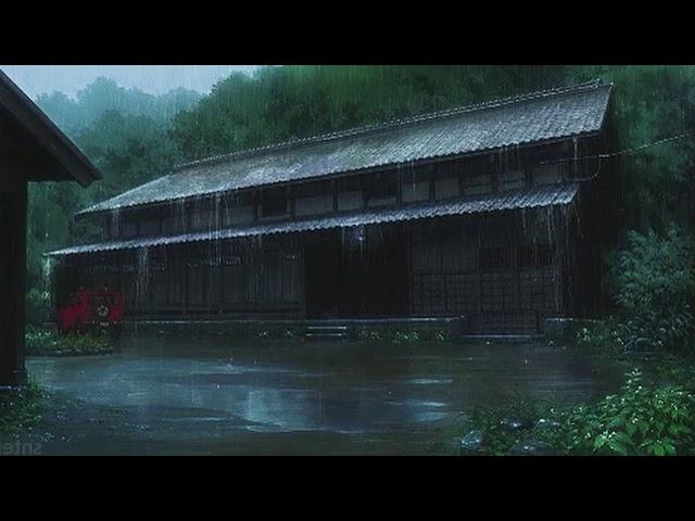 [3 HOURS] ASMR Anime - Rain by the Barn (Calming sleep sounds)