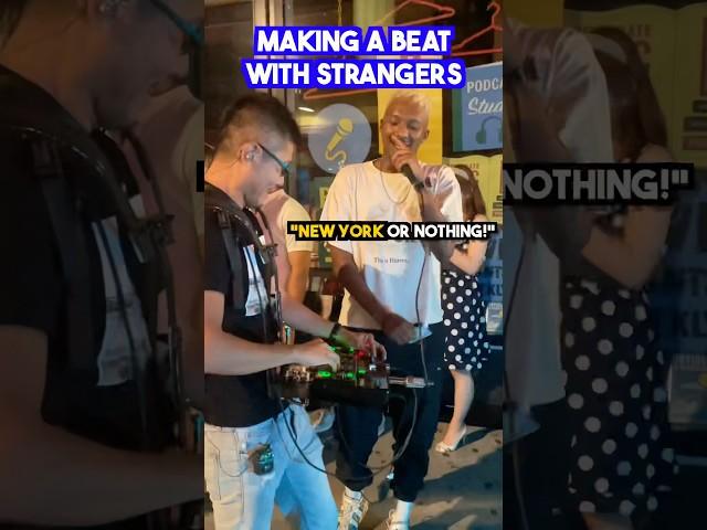 Making a beat for a complete stranger! #beatbox #nyc #musicproducer