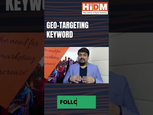 For Local SEO know about Geo Targeting Keyword Now  | Er. Manmohan Singla - HIDM