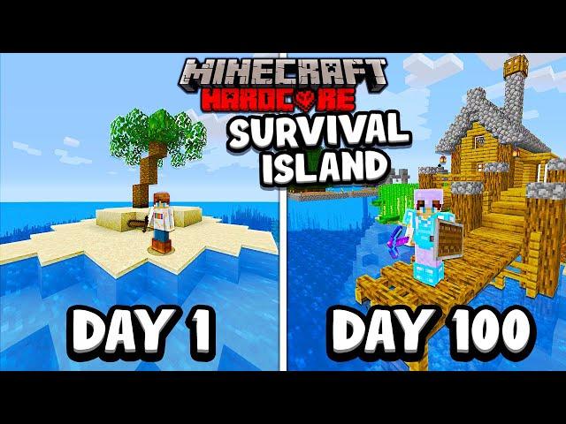 I Survived 100 Days on a SURVIVAL ISLAND in Minecraft Hardcore...