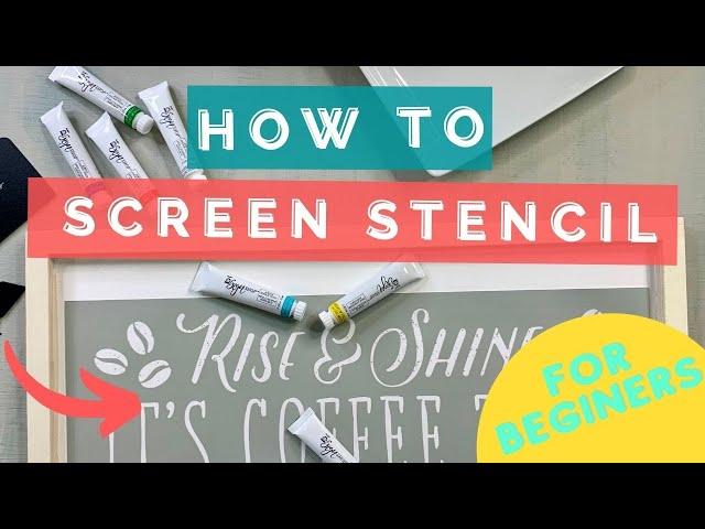 How To Screen Stencil: FolkArt Sign Shop ~ Plaid Crafts & Michaels